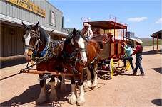 Traditional Old West stagecoach ride with our horses. Stagecoach Ride